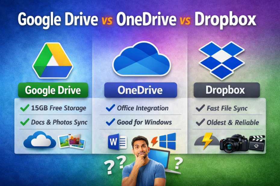 Google Drive vs OneDrive vs Dropbox
