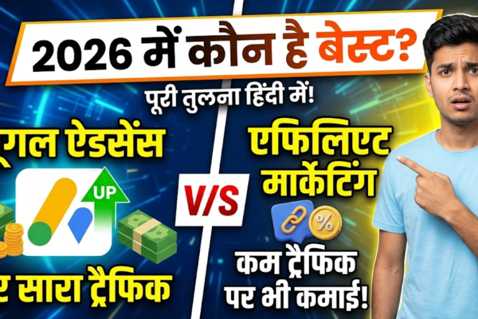 Google AdSense vs Affiliate Marketing comparison 2026