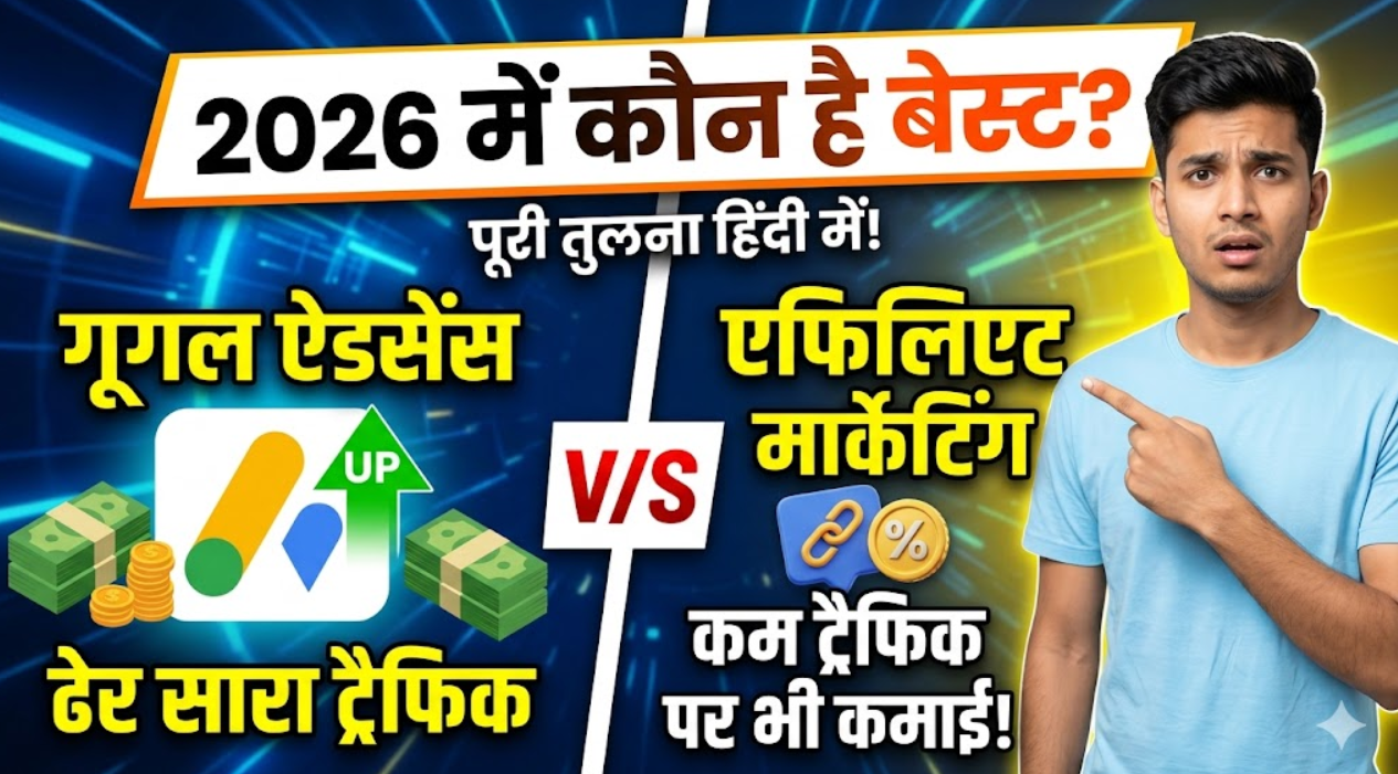 Google AdSense vs Affiliate Marketing comparison 2026